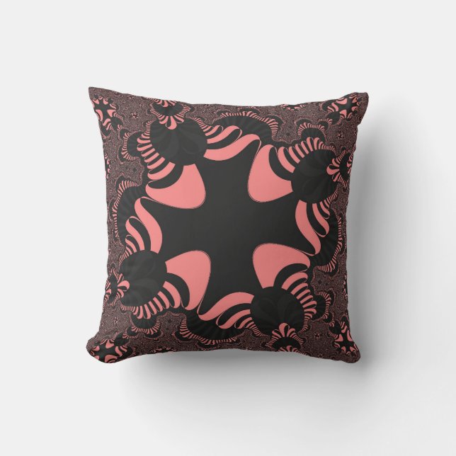 Coussin Croix rose et gris (Recto)