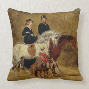 Coussin Croquis de la Reine Victoria, prince époux et HRH