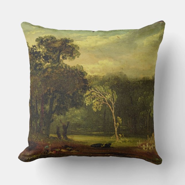 Coussin Croquis de nature en parc de Sion, 1819 (huile sur (Recto)