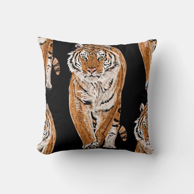 Coussin Croquis sur le tigre du Bengale : Poster de animal (Recto)