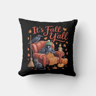 Coussin Crow C’est l’automne Y’tous les Citrouilles Automn
