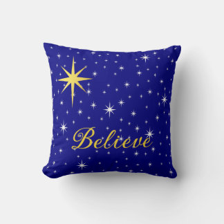 Coussin Croyez en la magie de l'oreiller à lancer de Noël