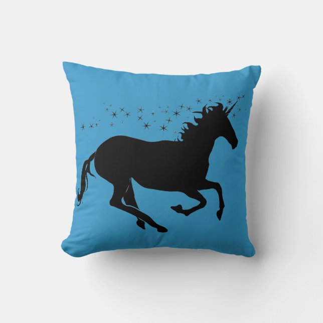 Coussin Croyez juste la licorne de silhouette (Recto)