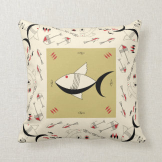 Coussin Cru 200COLORS de POISSONS FABULEUX des années 1950