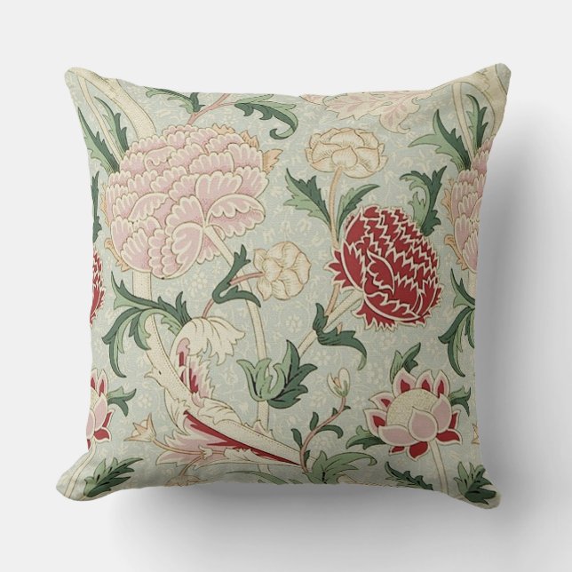 Coussin Cru floral de Pre-Raphaelite de William Morris (Recto)