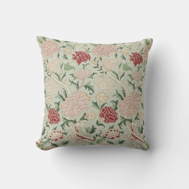 Coussin Cru floral de Pre-Raphaelite de William Morris (Recto)