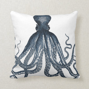 Coussin Cru nautique Kraken de poulpe de Steampunk de