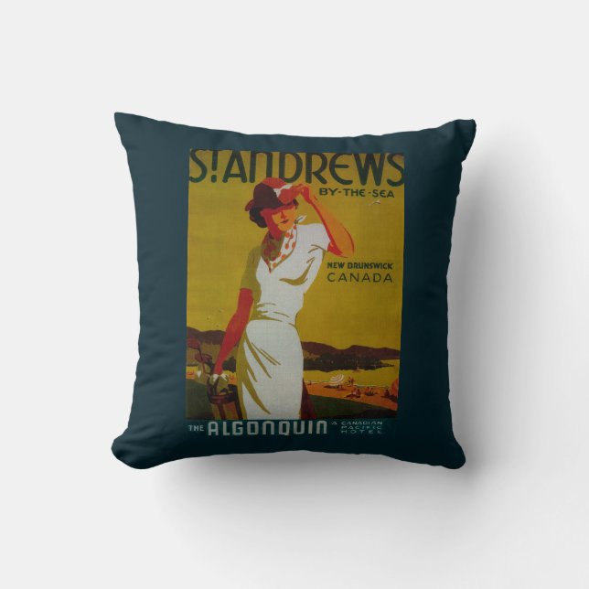 Coussin Cru PosterEurope d'algonquin de Saint Andrews (Recto)