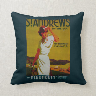 Coussin Cru PosterEurope d'algonquin de Saint Andrews