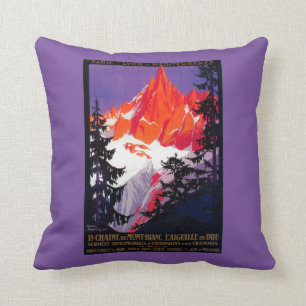 Coussin Cru PosterEurope de Chaine De Mont Blanc de La