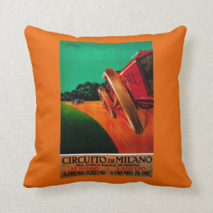 Coussin Cru PosterEurope de Milan de Di de Circuito