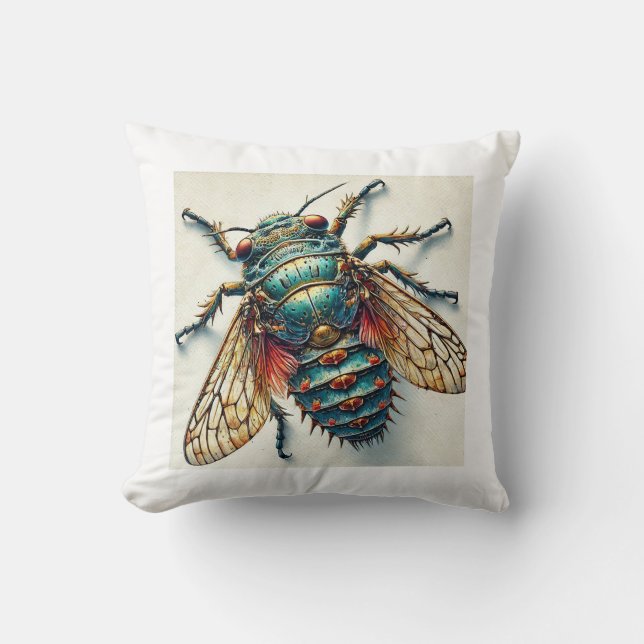 Coussin Cryptaspasma Insect 300724IREF251 - Watercolor (Recto)