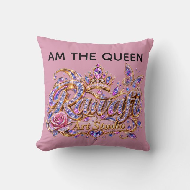 Coussin Crystal Queen Élégance Florale Rose (Recto)