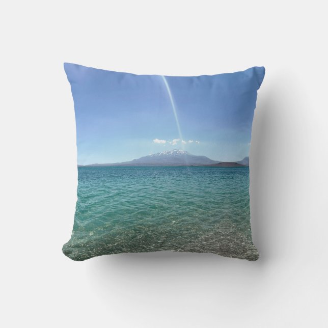 Coussin Crystal Water View Blue Sky Beach Vibe Paisible (Recto)