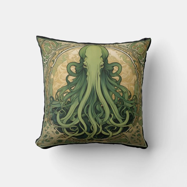 Coussin Cthulhu Art nouveau (Recto)
