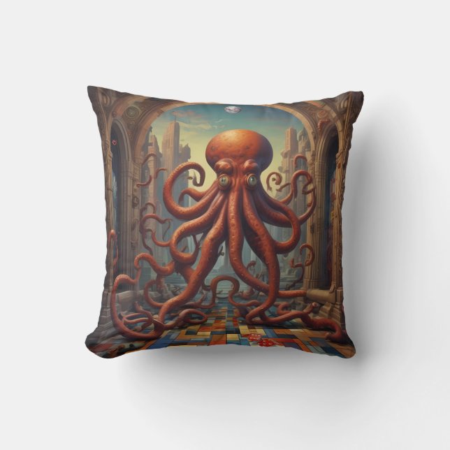Coussin Cthulhu Paradise perdu (Recto)