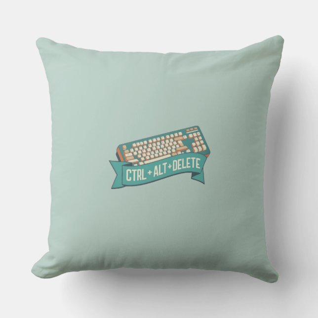 Coussin CTRL+ALT+SUPPRIMER l'oreiller de lancement de l'Hu (Recto)