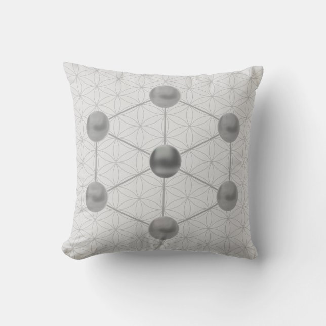 Coussin Cube de Métatron & Fleur de Vie (Recto)