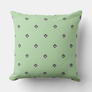 Coussin Cube Pyramide Répétition Vert Menthe