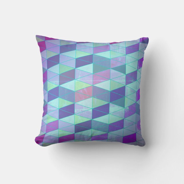 Coussin Cubes en triangles Motif géométrique (Recto)
