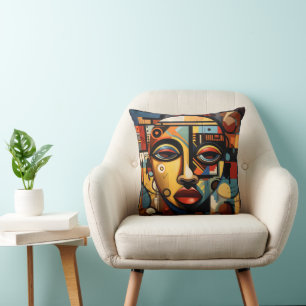 Coussin Cubisme des femmes africaines