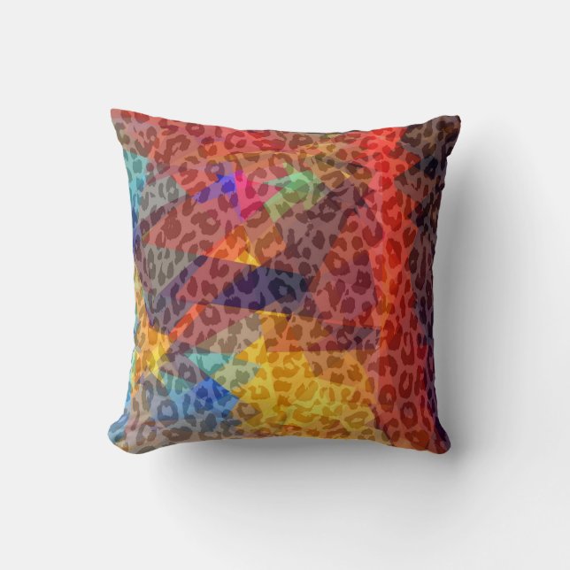 Coussin Cubisme léopard Art Abstrait | Motif géométrique (Recto)