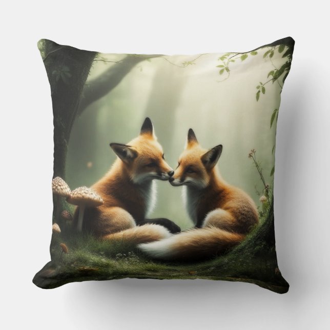 Coussin Cuddle Fox dans la forêt de Misty (Recto)