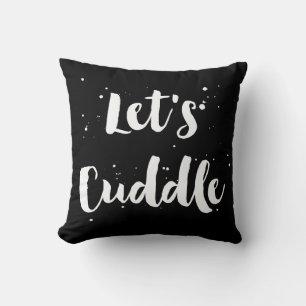 Coussin Cuddle   Splatter de typographie de pinceau blanc