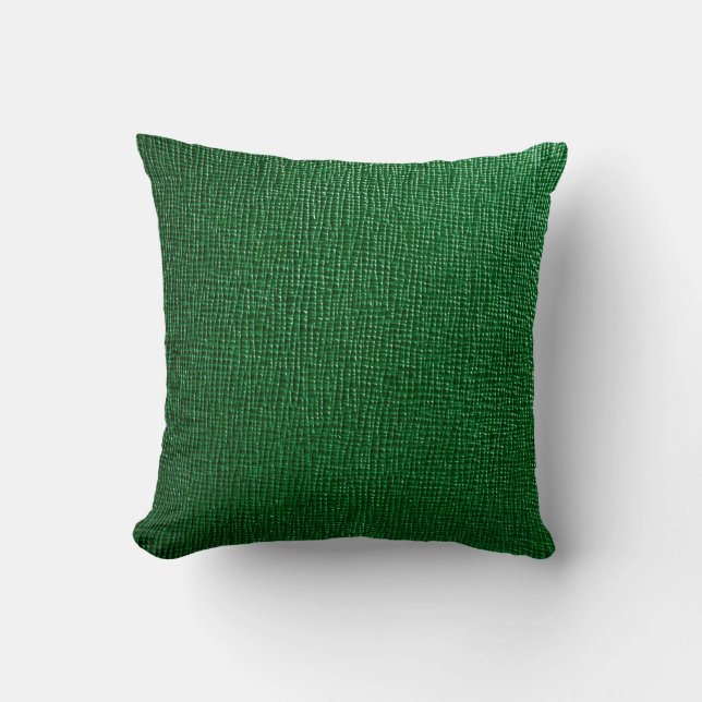 Coussin Cuir avec motif abstrait en vert. Abst (Recto)