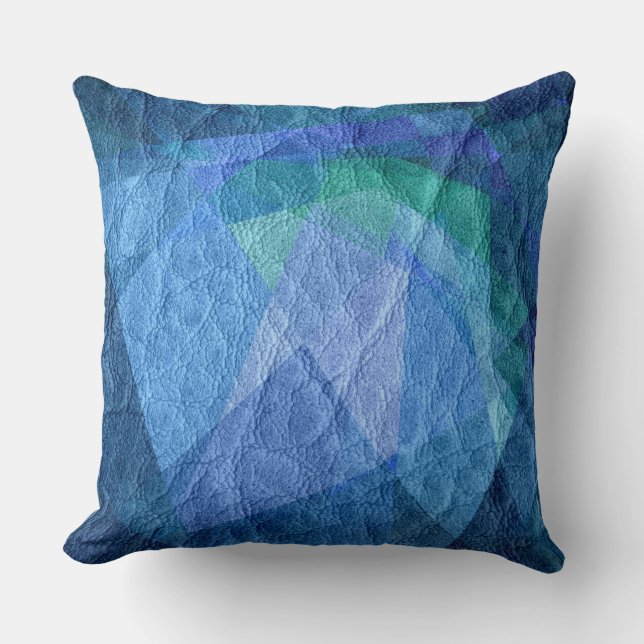 Coussin Cuir bleu (Recto)