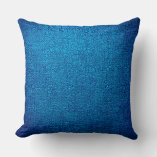 Coussin Cuir bleu