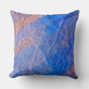 Coussin Cuir bleu #2