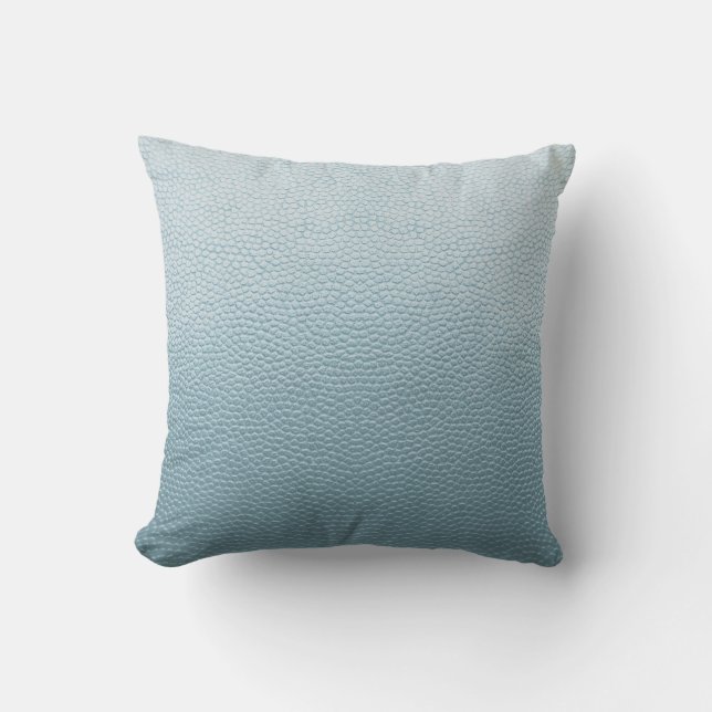Coussin Cuir bleu pastel (Recto)