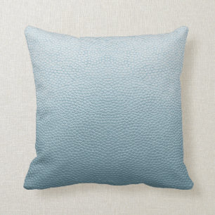 Coussin Cuir bleu pastel