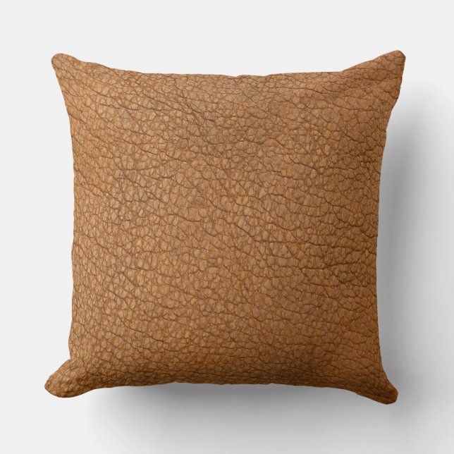 Coussin Cuir Brown (Recto)