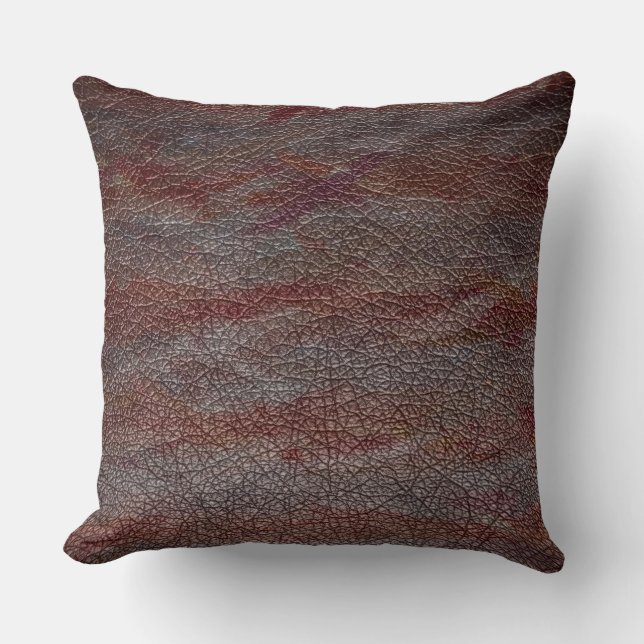 Coussin Cuir Brown (Recto)