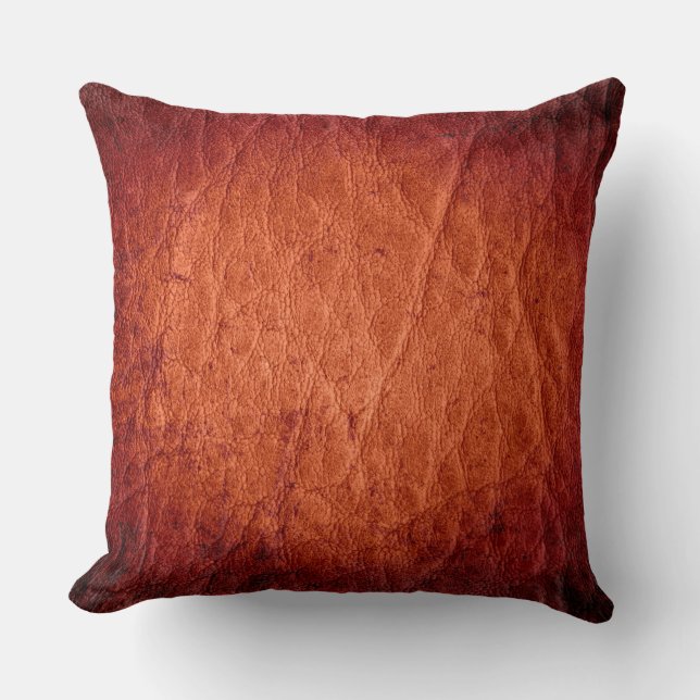 Coussin Cuir Brown (Recto)