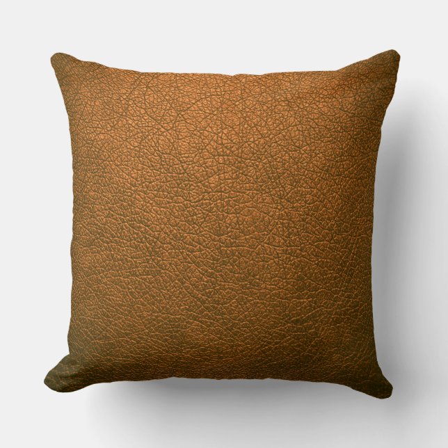 Coussin Cuir Brown (Recto)