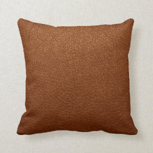 Coussin Cuir Brown