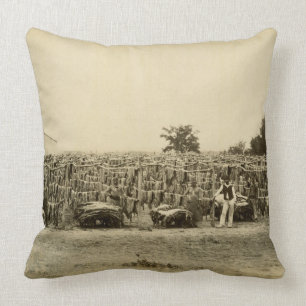 Coussin Cuir de séchage, Argentine (copie d'albumen sur la