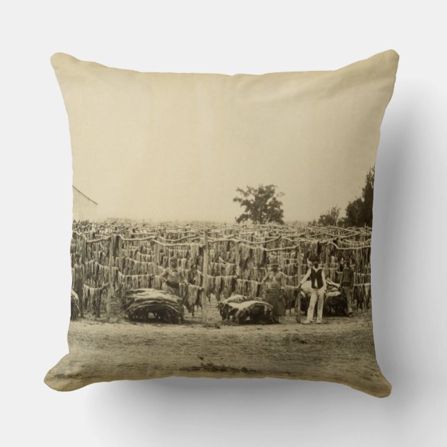 Coussin Cuir de séchage, Argentine (copie d'albumen sur la (Recto)