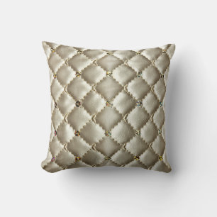 Coussin Cuir d'or : Texture Arrière - plan luxueuse