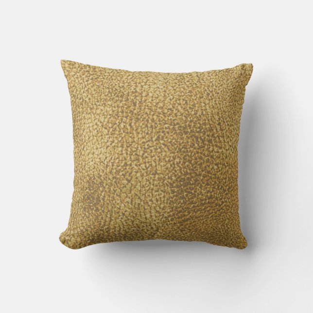 Coussin Cuir or texture luxe brillant brillant (Recto)