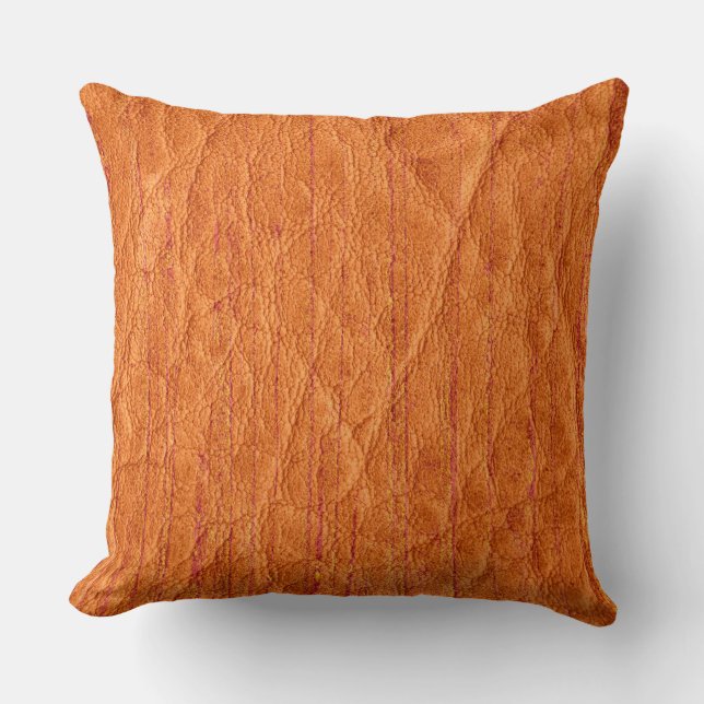 Coussin Cuir orange (Recto)
