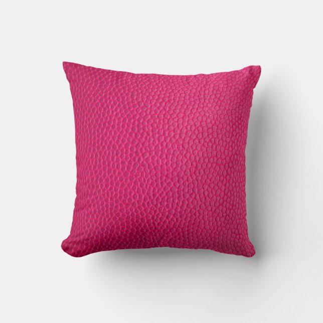 Coussin Cuir rose peau texture cuir (Recto)