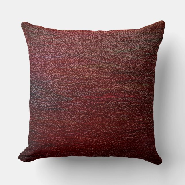 Coussin Cuir rouge-brun #2 (Recto)
