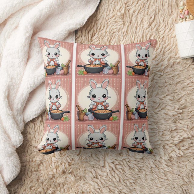 Coussin Cuisine Bunny mignonne Imprimer (Couverture)