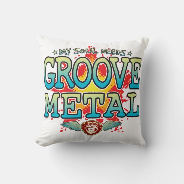 Coussin Cuisine d'âme métallique Groove (Recto)