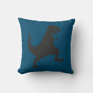 Coussin Cuisine de dinosaure bleu turquoise