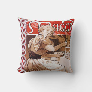 Coussin Cuisine de femme, Alphonse Mucha